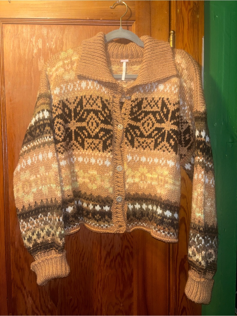 Free People Snowdrift cardigan in butterscotch